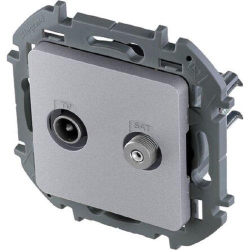 Розетка TV+SAT Звезда без рамки Legrand Inspiria 1-м алюминий картинка